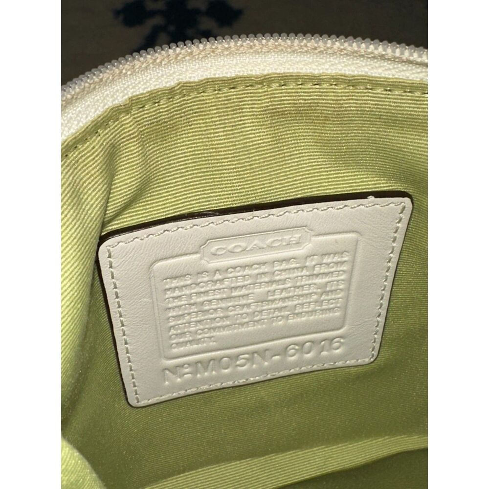 Coach Vintage 2005 Y2K 6016 Jacquard Signature Swing Pack Crossbody - Lime Green - Picture 3 of 8